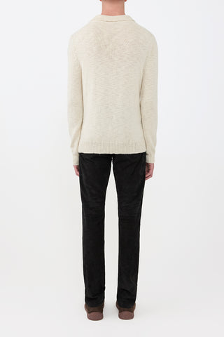 Black Suede Five Pocket Pants - Back View | Gabriela Hearst