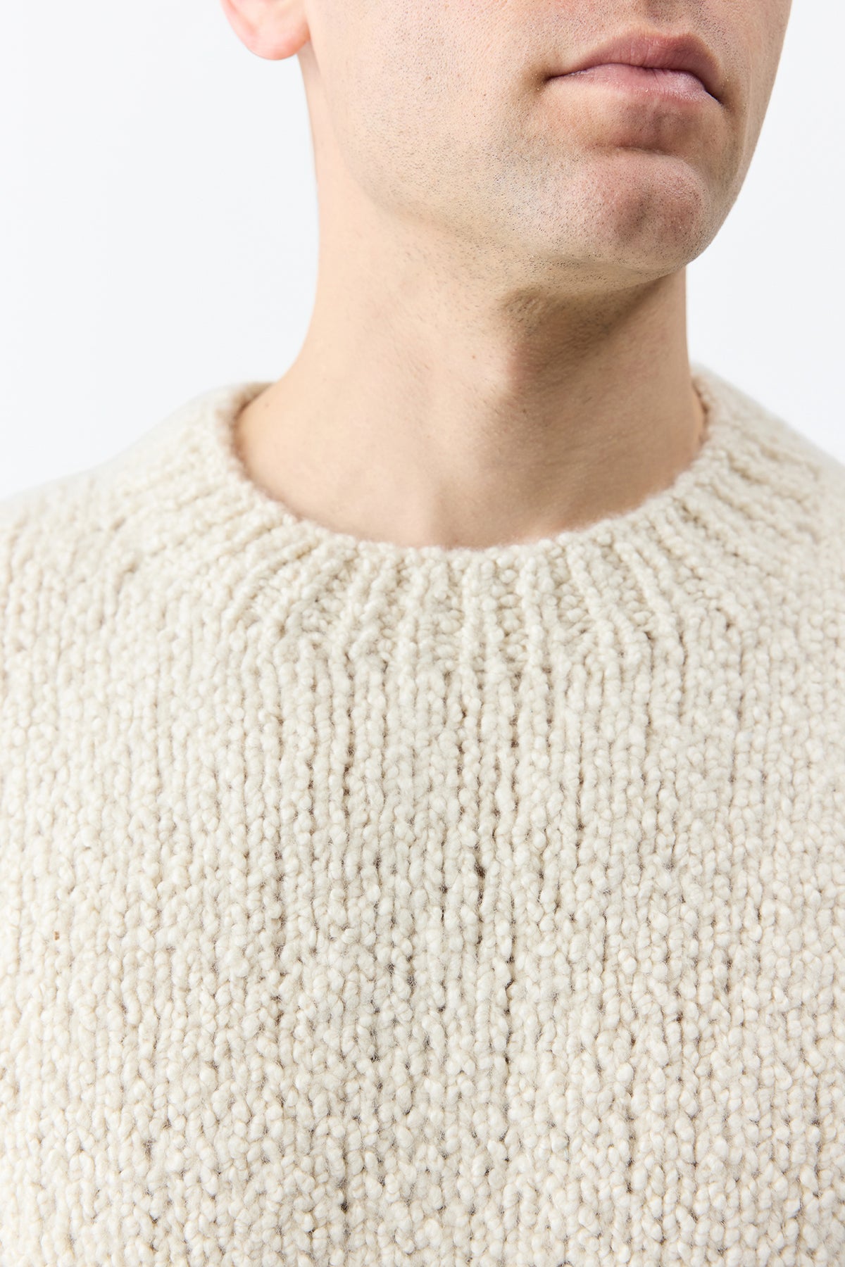 Antiope Knit Sweater in Ivory Cashmere