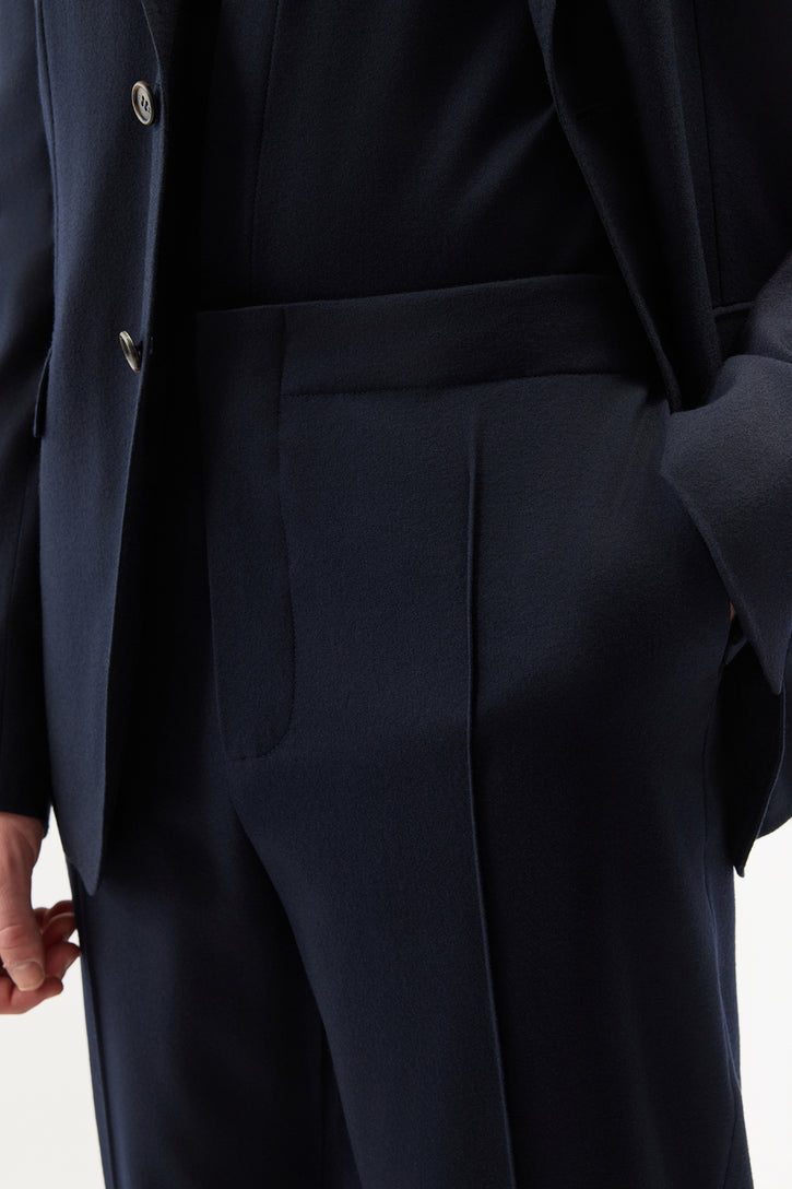 Antoine Trouser in Dark Navy Virgin Wool