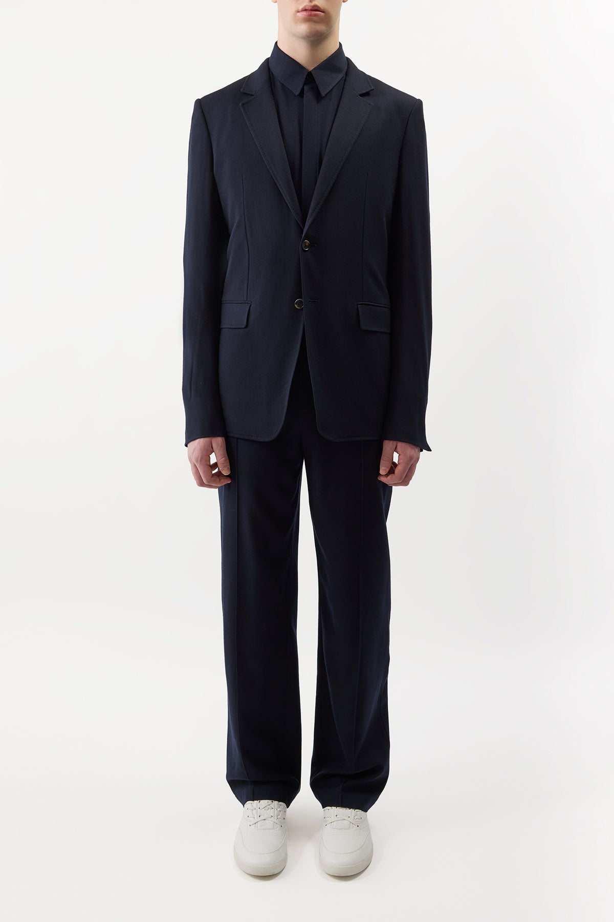 Antoine Blazer in Dark Navy Virgin Wool