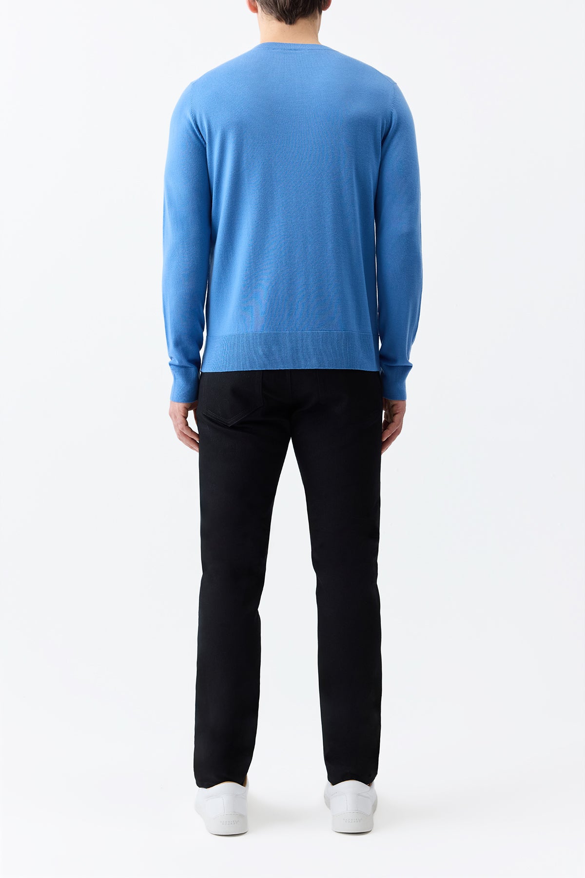 Palco Knit Crewneck in Sky Merino Wool