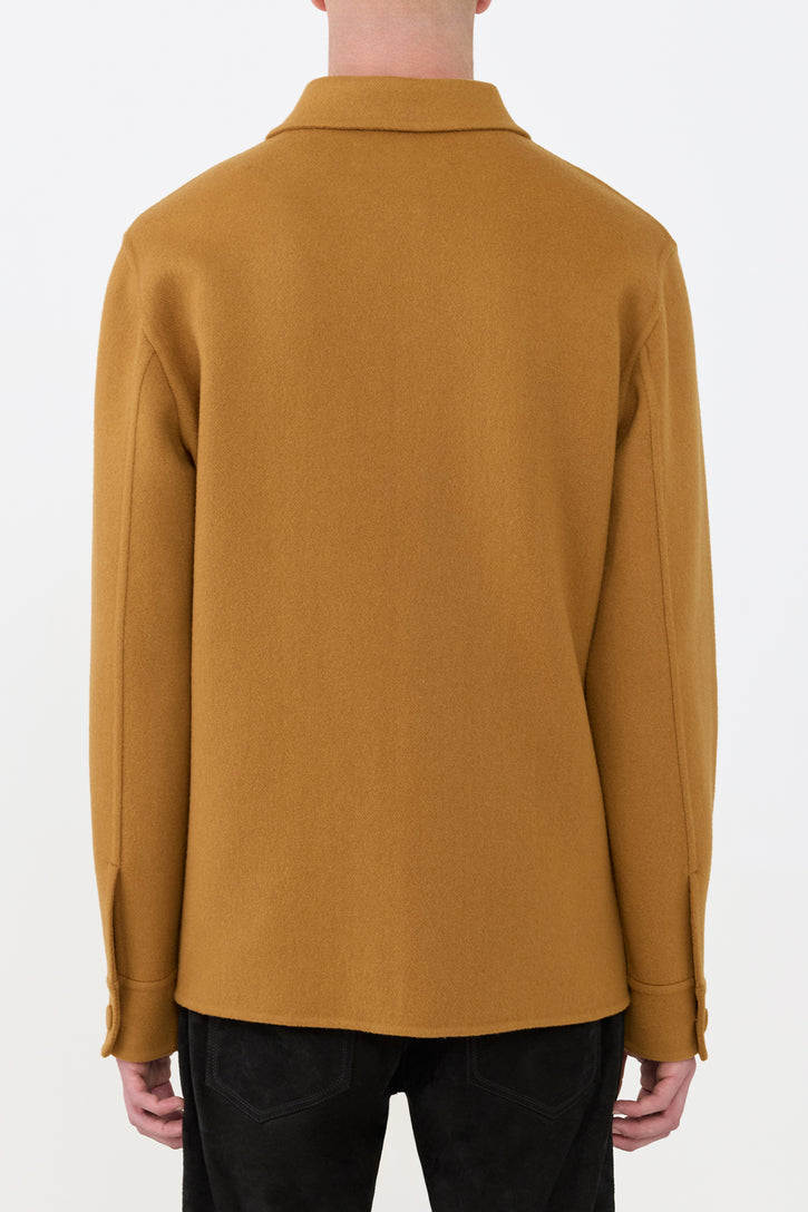 Ulu Chore Jacket in Yellow Ochre Double-Face Recycled Cashmere