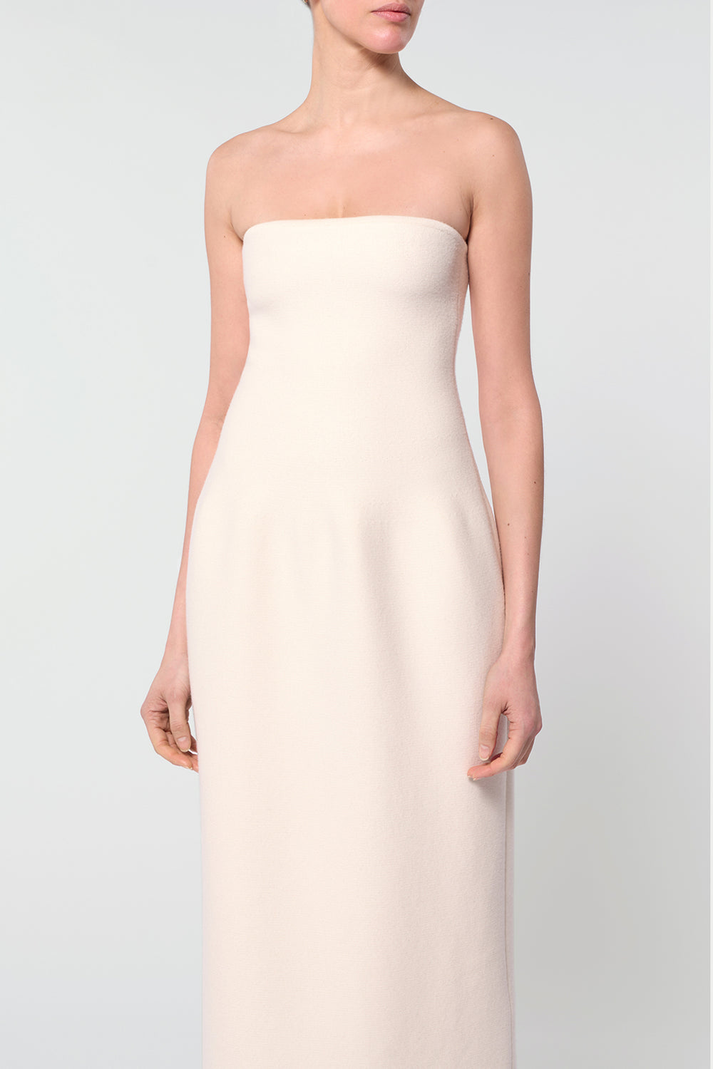 Immanuel Knit Maxi Dress in Ivory Merino Wool
