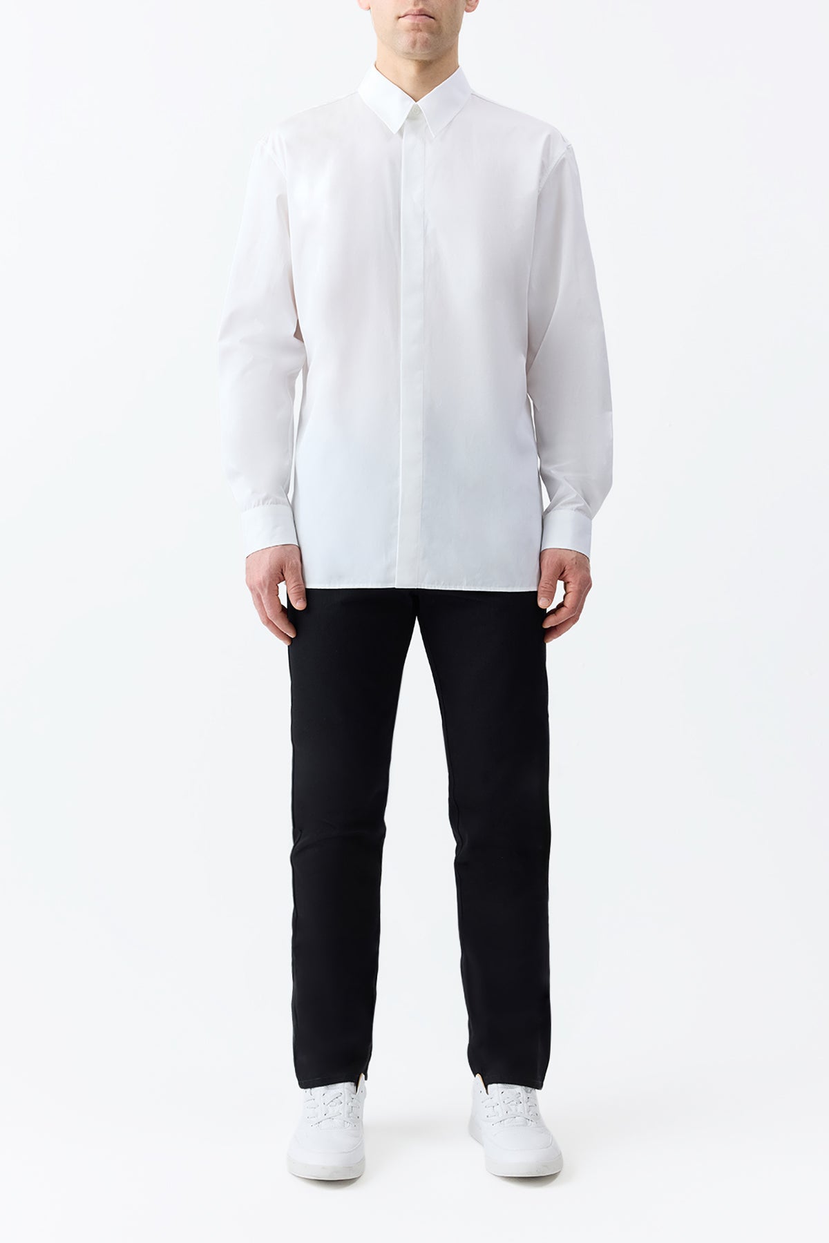 sea island cotton dress shirts Nicolas Shirt in White Sea Island Cotton – Gabriela Hearst