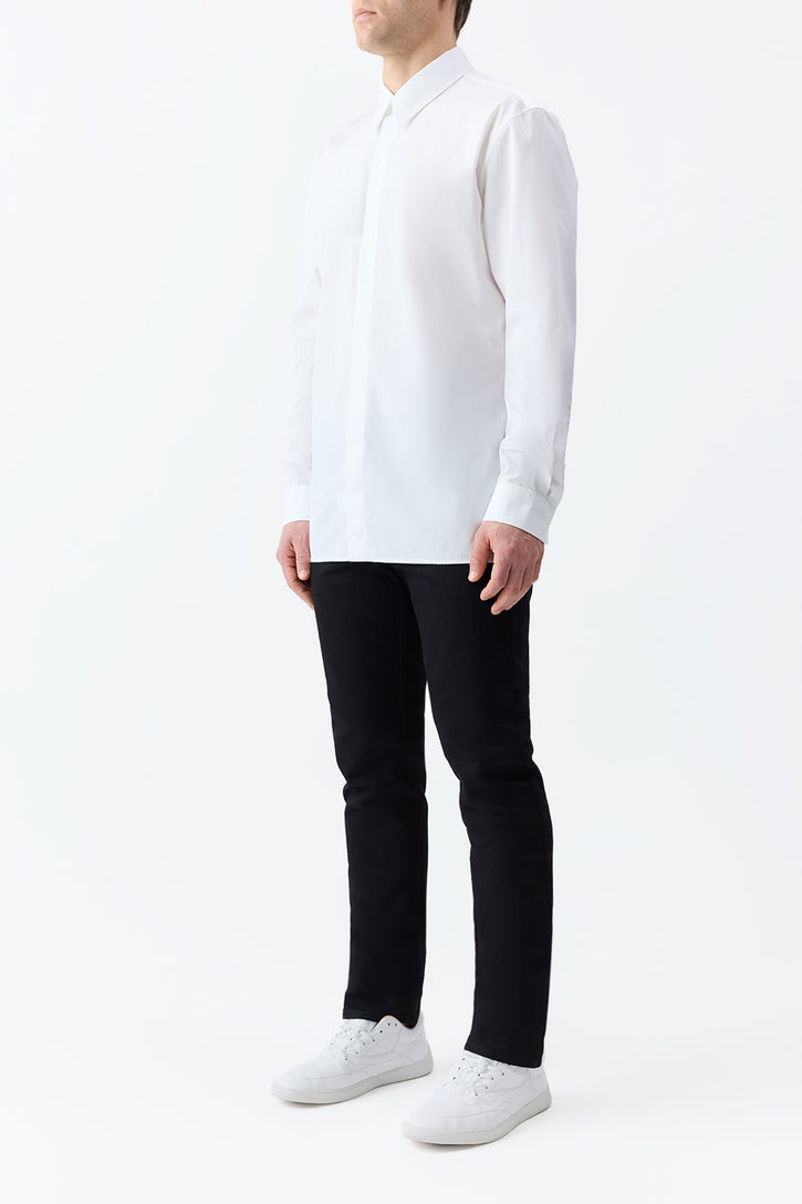 Nicolas Shirt in White Sea Island Cotton