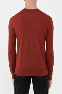 Palco Knit Sweater in Burnt Sienna Merino Wool
