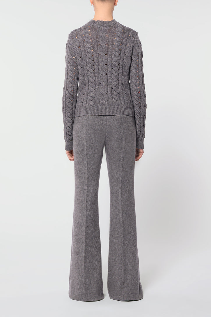 Anthea Knit Sweater in Dark Grey Multi Cashmere