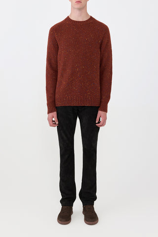 Burnt Sienna Daniel Cashmere Knit Sweater - Front View | Gabriela Hearst