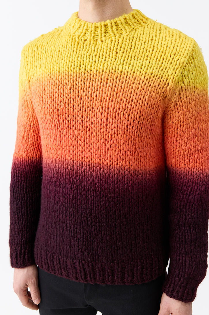 Aion Knit Sweater in Deep Dye Sunrise Welfat Cashmere