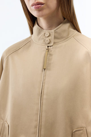 Camel Cotton Wynne Jacket - Close Up Detail | Gabriela Hearst