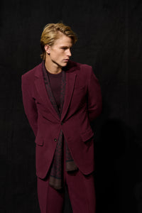 Irving Jacket in Plum Cashmere Corduroy