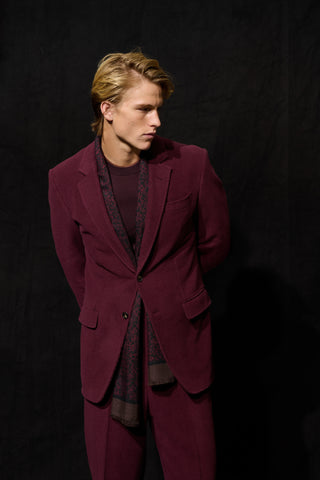 Irving Jacket in Plum Cashmere Corduroy