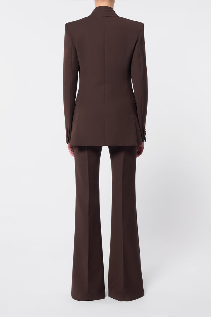 Gavin Blazer in Chocolate Sportswear Wool