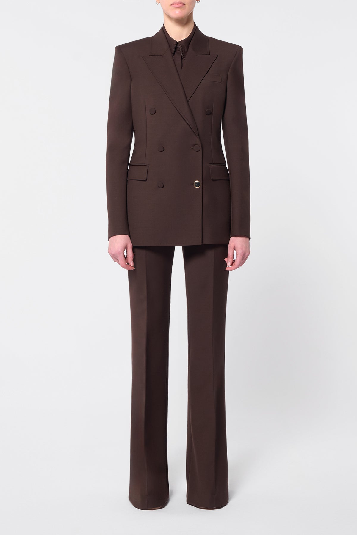 Gavin Blazer in Chocolate Sportswear Wool