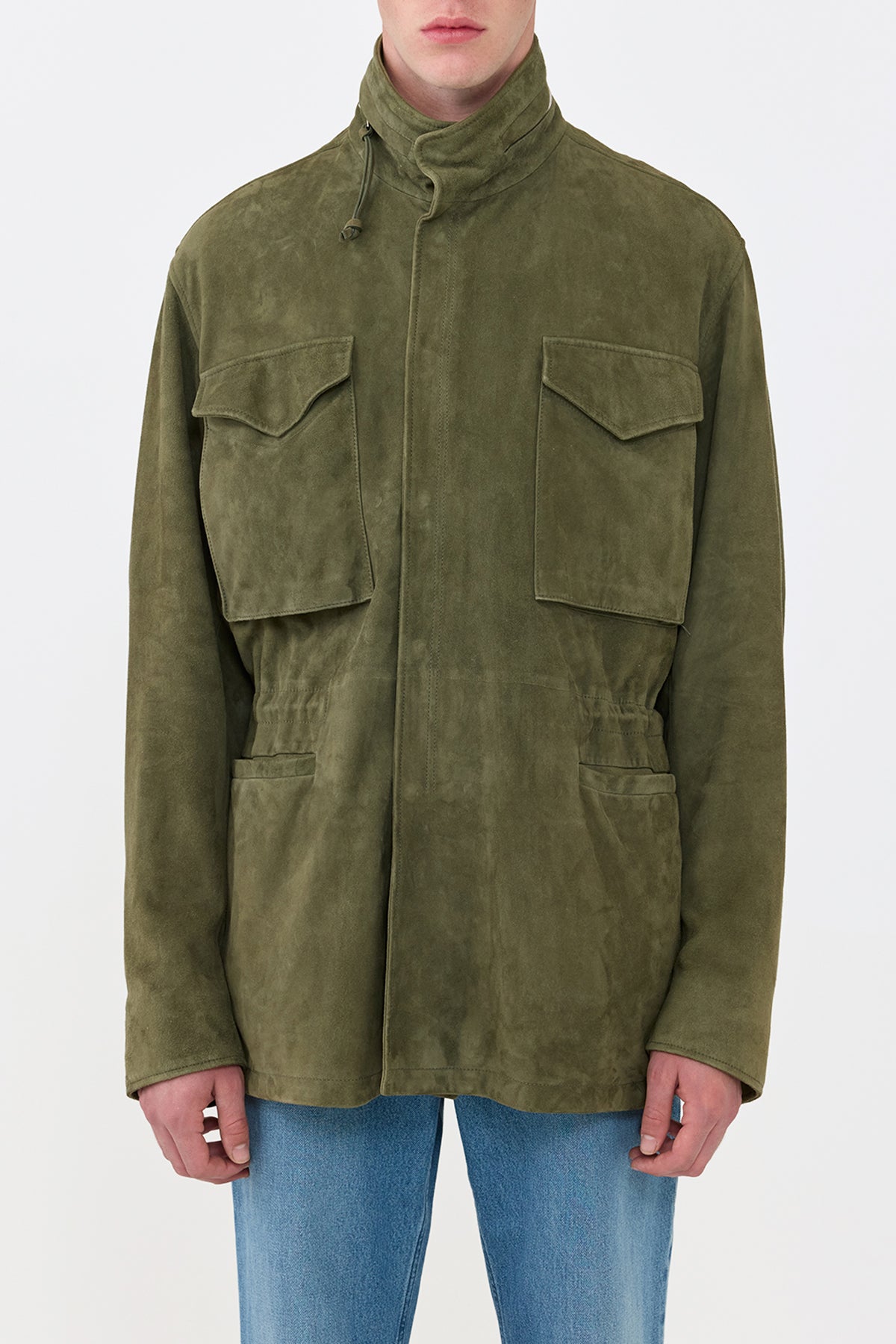 Darwin M64 Jacket in Olive Suede