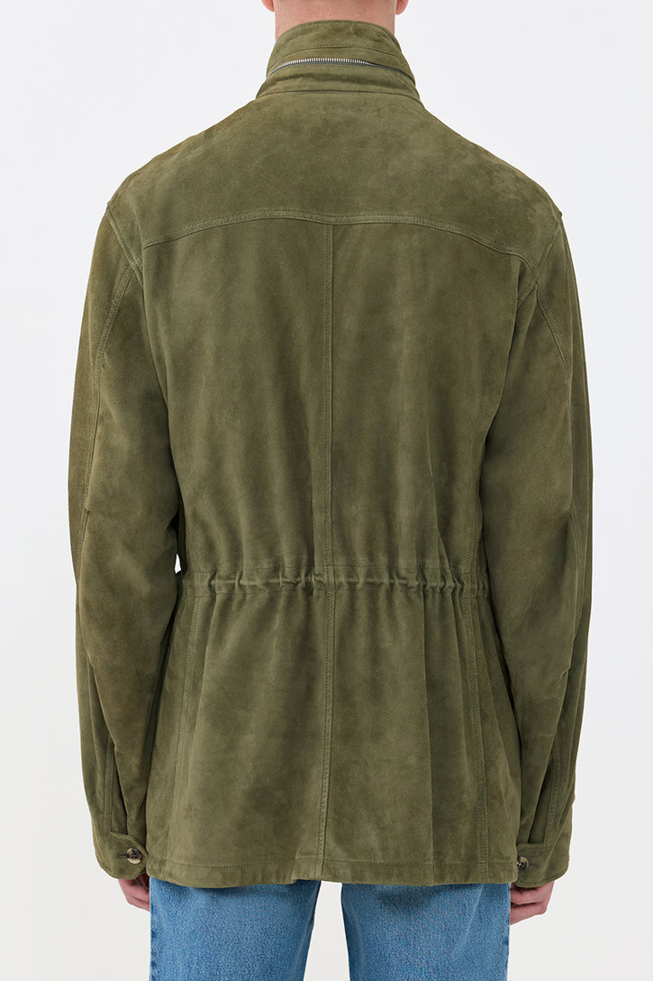 Darwin M64 Jacket in Olive Suede