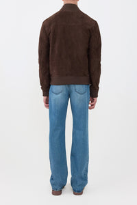 Greg Bomber in Chocolate Suede