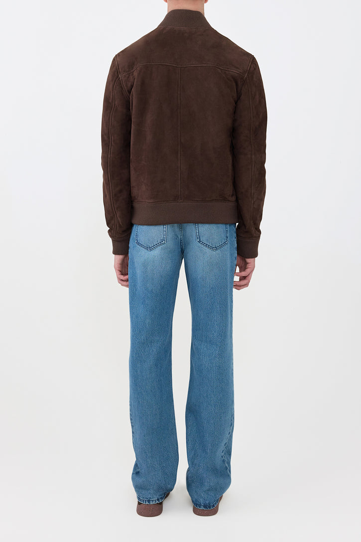 Greg Bomber in Chocolate Suede