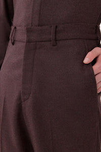 Harold Trouser in Burnt Sienna Virgin Wool Cashmere