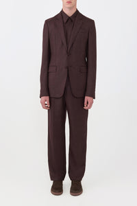 Irving Jacket in Burnt Sienna Virgin Wool Cashmere