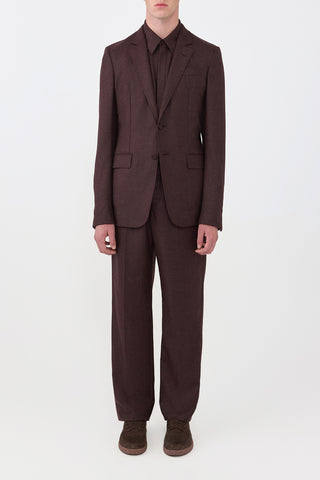 Irving Jacket in Burnt Sienna Virgin Wool Cashmere