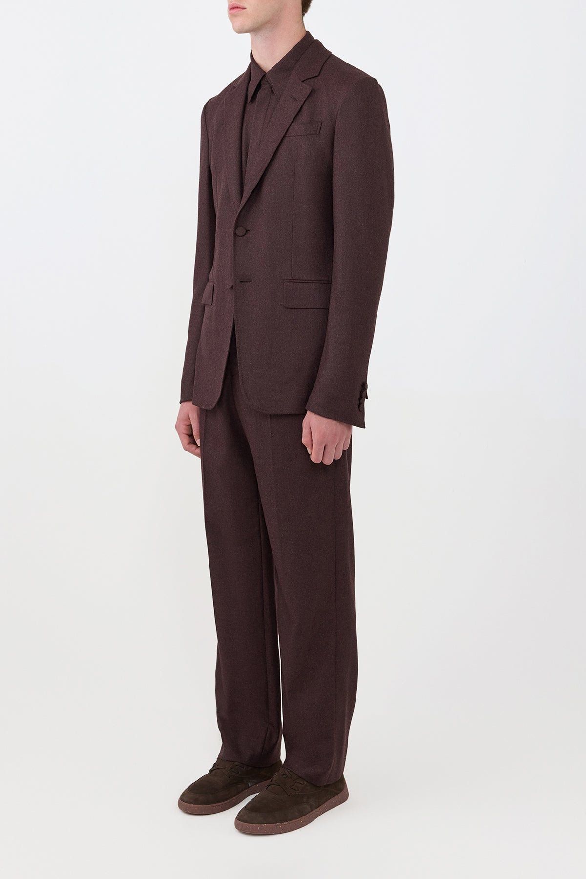 Irving Jacket in Burnt Sienna Virgin Wool Cashmere