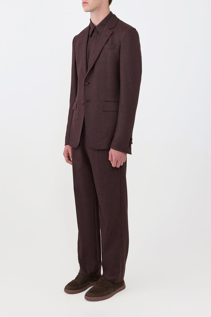 Irving Jacket in Burnt Sienna Virgin Wool Cashmere