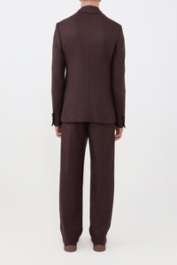 Irving Jacket in Burnt Sienna Virgin Wool Cashmere