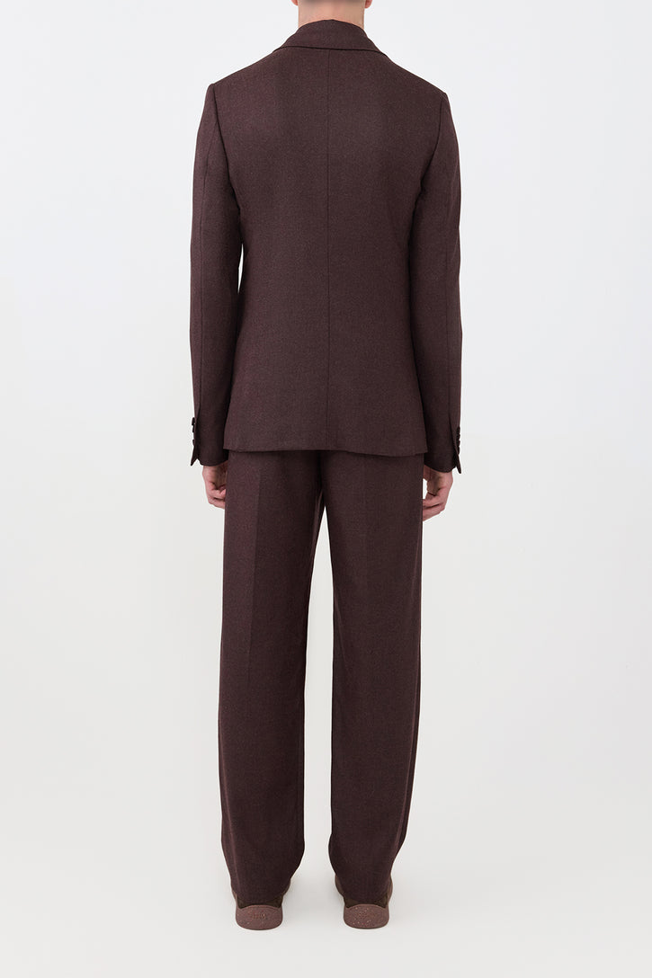 Irving Jacket in Burnt Sienna Virgin Wool Cashmere