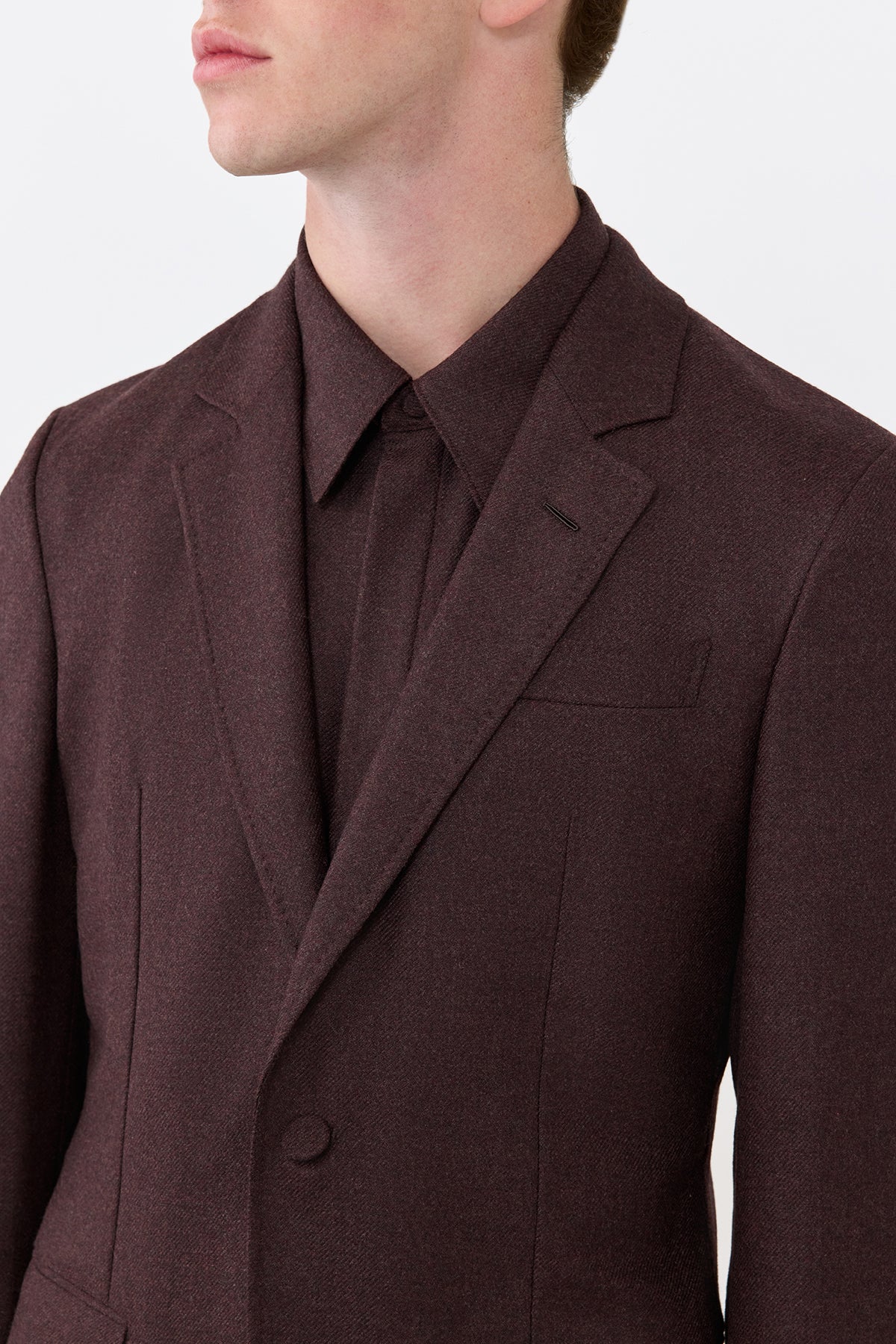 Irving Jacket in Burnt Sienna Virgin Wool Cashmere