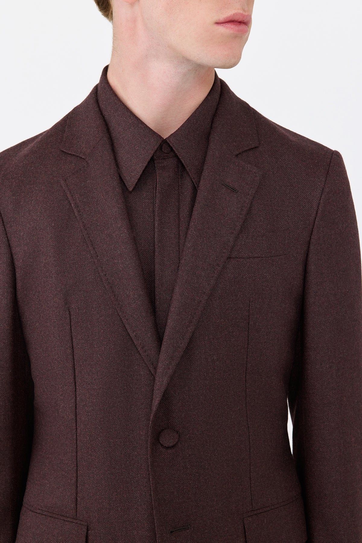 Irving Jacket in Burnt Sienna Virgin Wool Cashmere