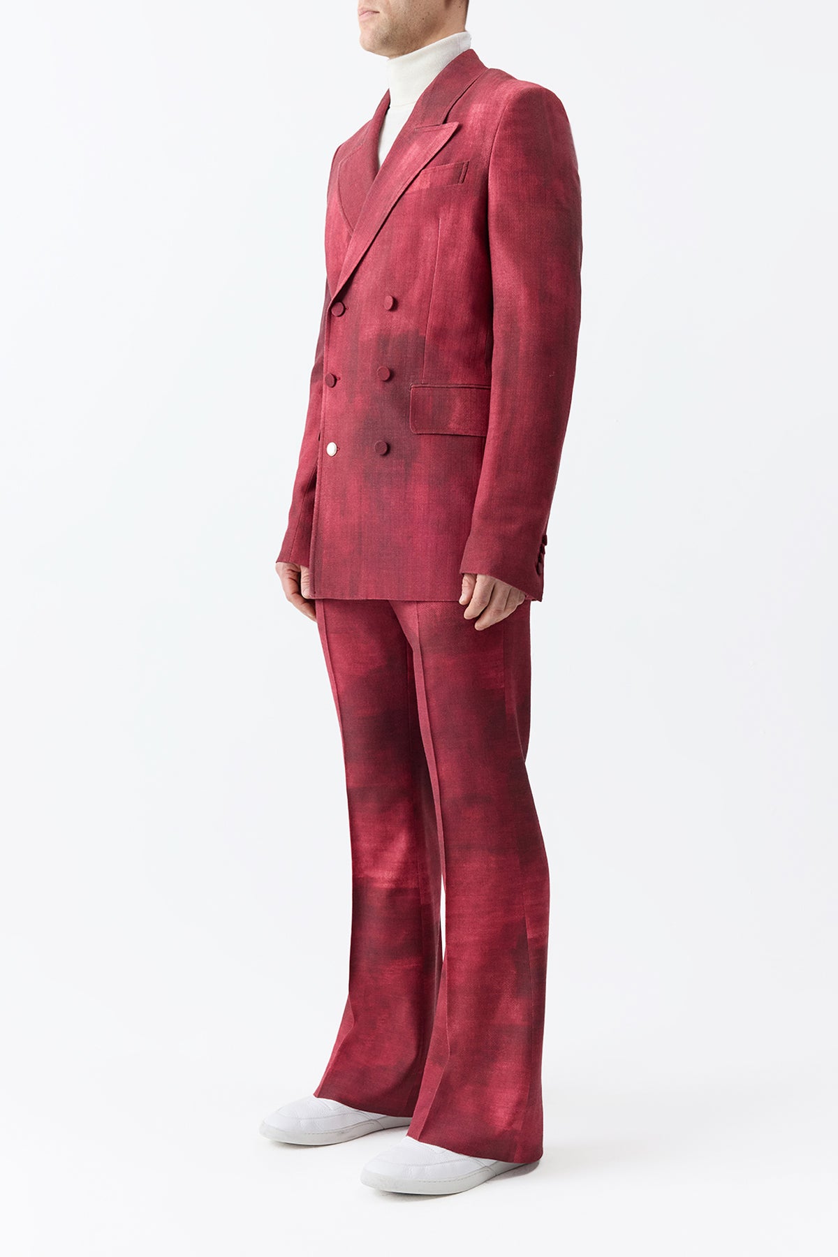 Nico Blazer in Bordeaux Virgin Wool