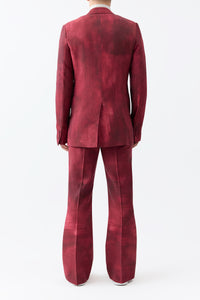 Nico Blazer in Bordeaux Virgin Wool