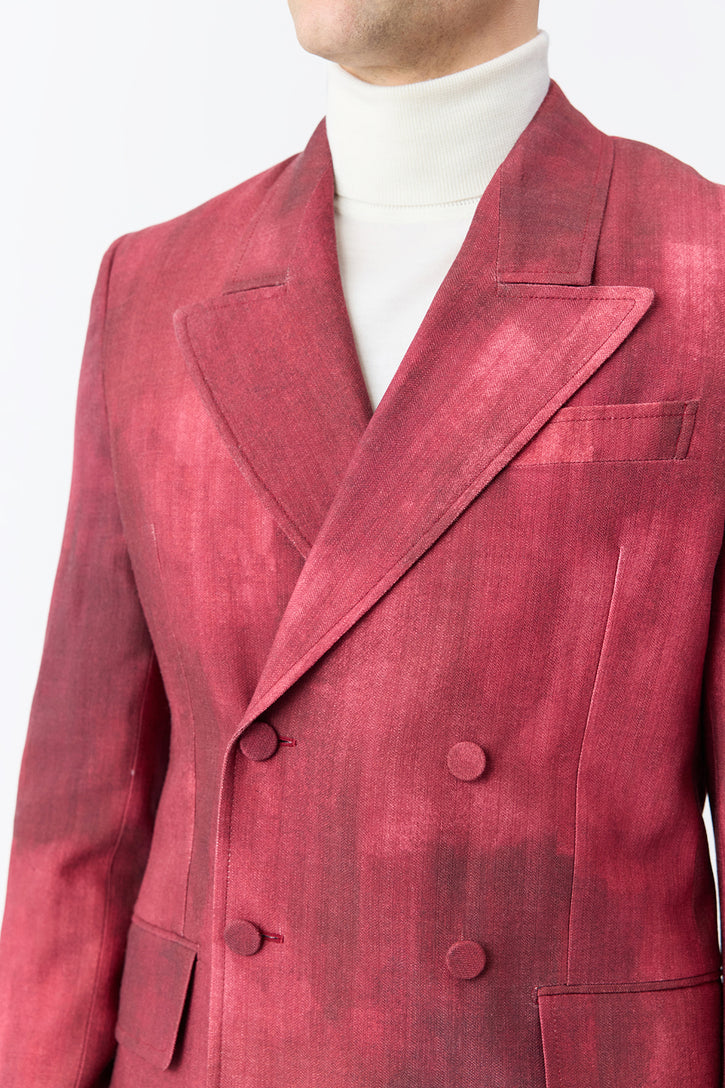 Nico Blazer in Bordeaux Virgin Wool