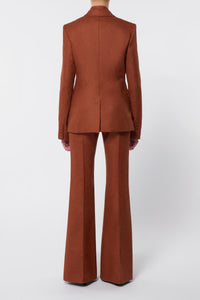 Rhein Pant in Rust Melange Virgin Wool Cashmere Flannel