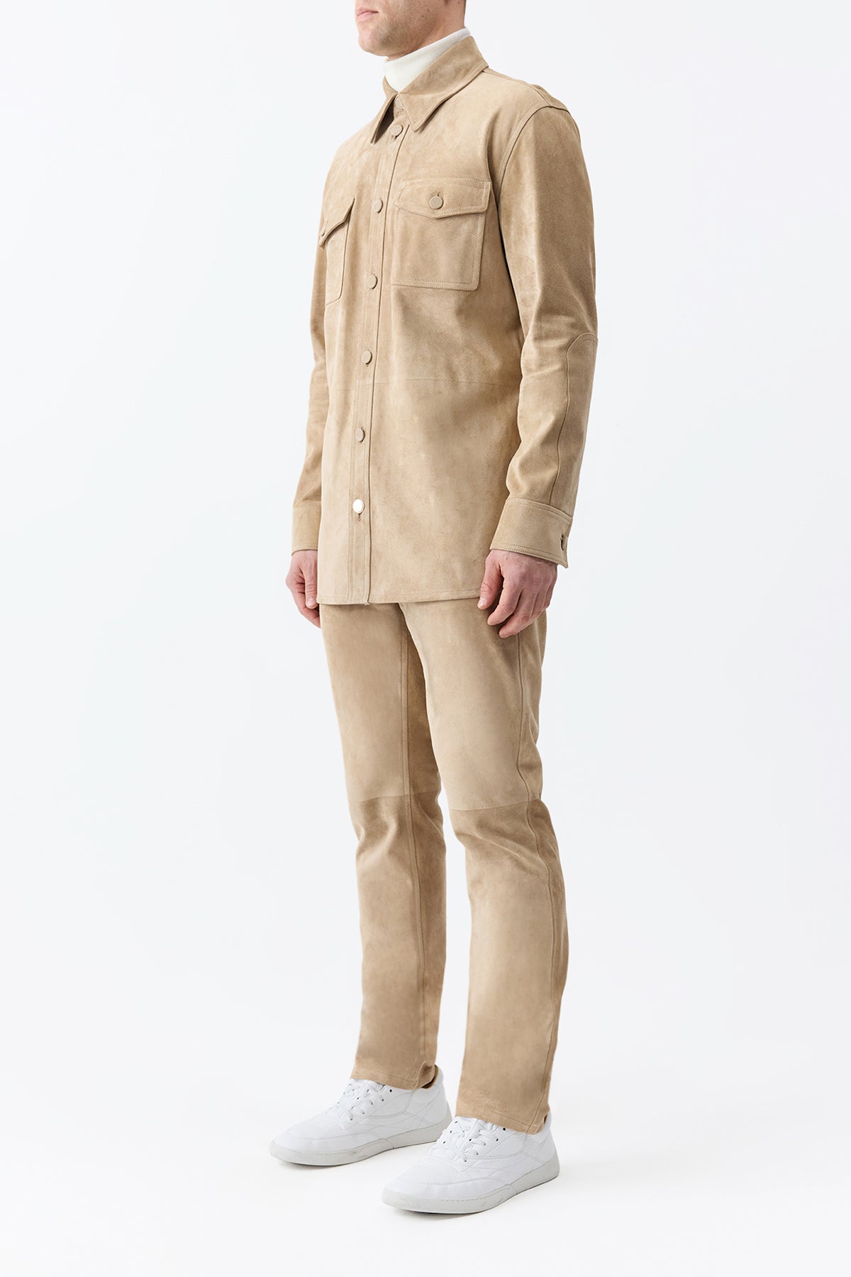 Anthony Five Pocket Pant in Camel Suede