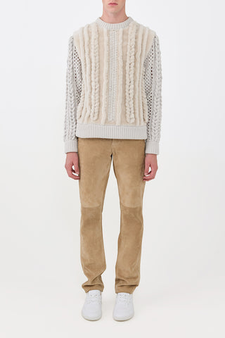 Camel Suede Anthony Pants Styled Look - Front View | Gabriela Hearst