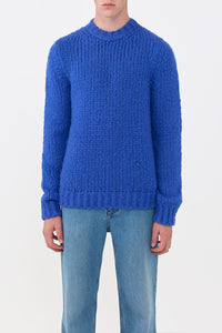 Lawrence Knit Sweater in Cobalt Welfat Cashmere