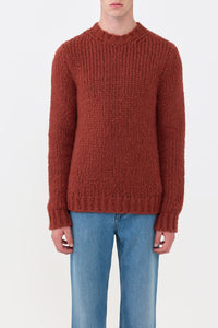 Lawrence Knit Sweater in Burnt Sienna Welfat Cashmere