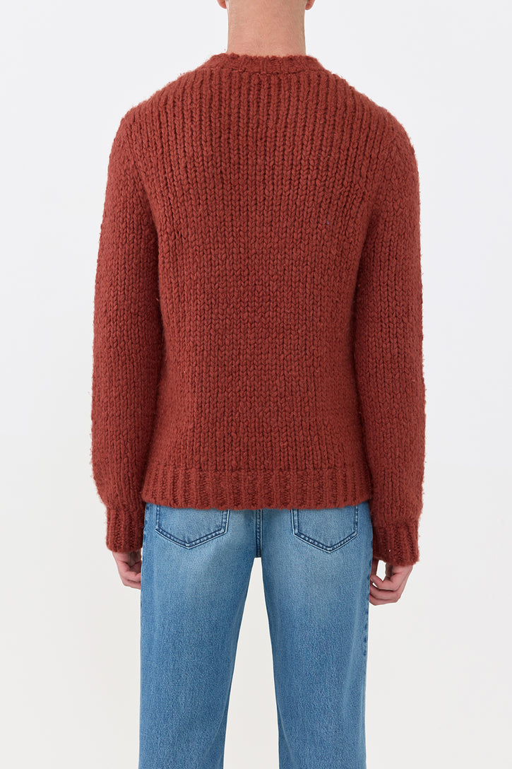 Lawrence Knit Sweater in Burnt Sienna Welfat Cashmere