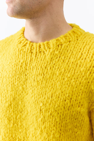 Lawrence Knit Sweater in Cadmium Yellow Welfat Cashmere M