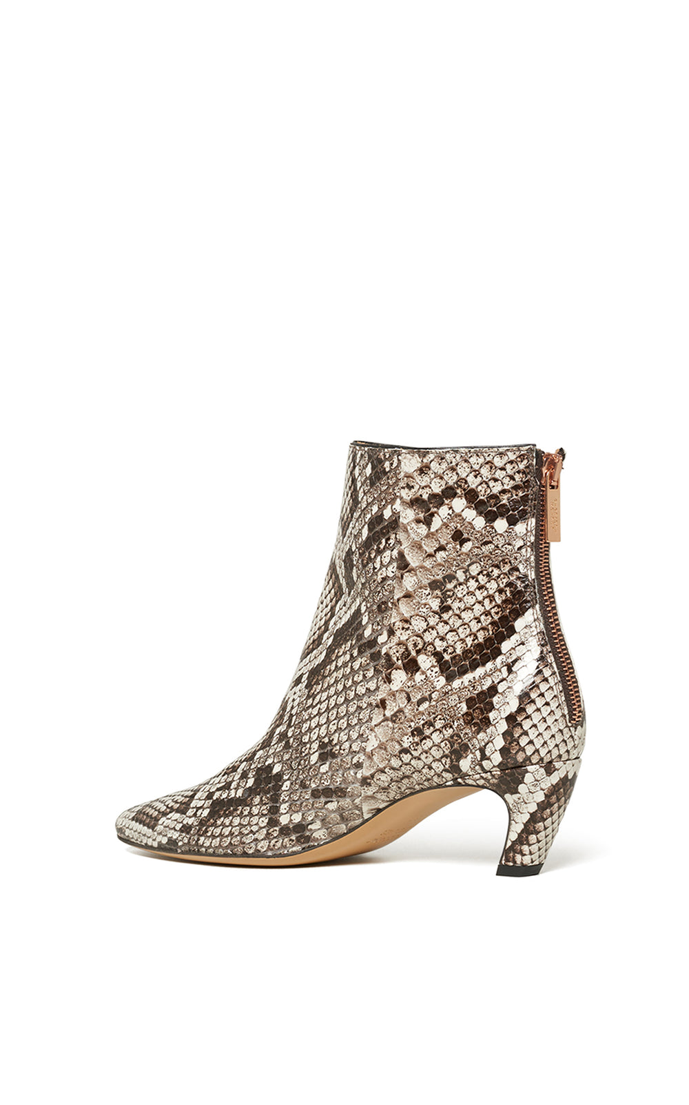 Clayton Ankle Boot in Black & White Inversa™ Snakeskin