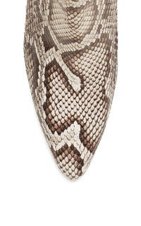Clayton Ankle Boot in Black & White Inversa™ Snakeskin