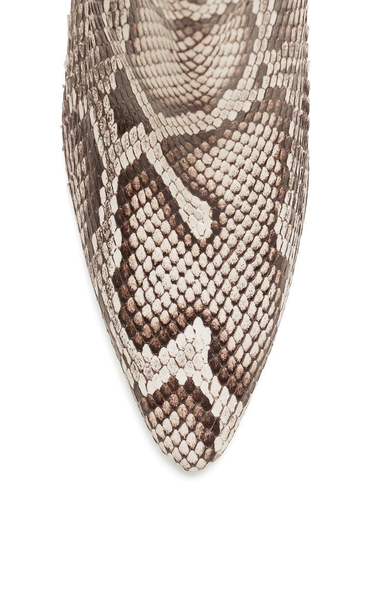 Clayton Ankle Boot in Black & White Inversa™ Snakeskin