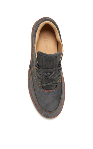 Charcoal Nubuck Ohio Slip-on Sneaker - Top View | Gabriela Hearst