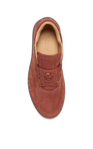 Burnt Sienna Nubuck Ohio Slip-on Sneaker - Top View Interior | Gabriela Hearst