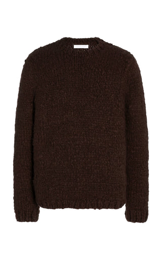 Lawrence Knit Sweater in Chocolate Welfat Cashmere M