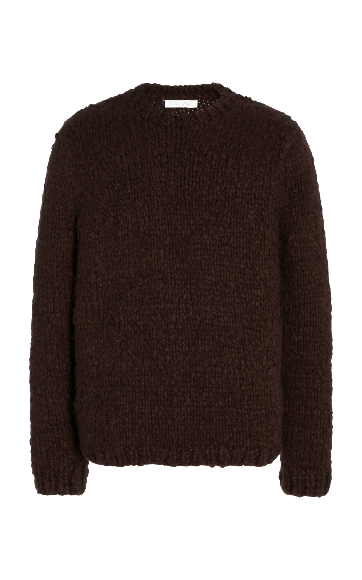 Lawrence Knit Crewneck Sweater in Chocolate Welfat Cashmere