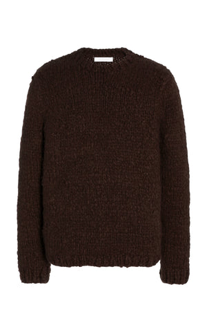 Lawrence Knit Sweater in Chocolate Welfat Cashmere M