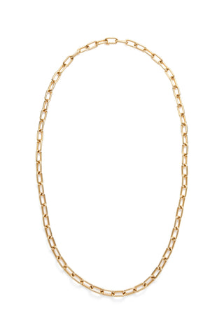 18K Yellow Gold Chain Link Necklace - Full Length View | Gabriela Hearst